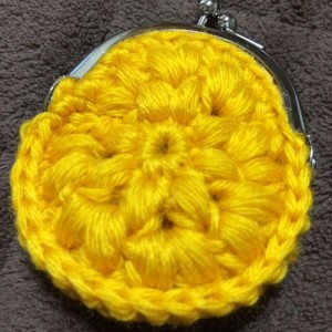 がま口　かぎ針編み　毛糸　編み物　手作り