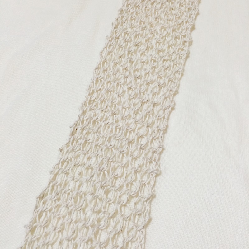 100均セリアの毛糸で編んだ棒針編みの夏用のストールが完成 編み方 ここあみ